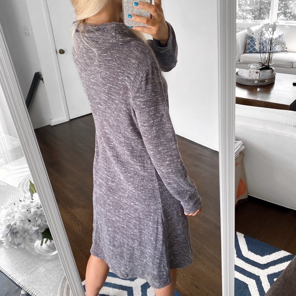 🐑 BANANA REPUBLIC TAUPE LOOSE TURTLENECK DRESS! - Picture 5 of 10